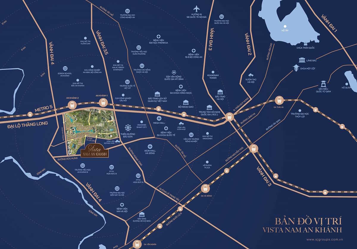 Vị trí MIK Nam An Khánh - Imperia Sky Park và hệ tiện ích - cung đường kết nối