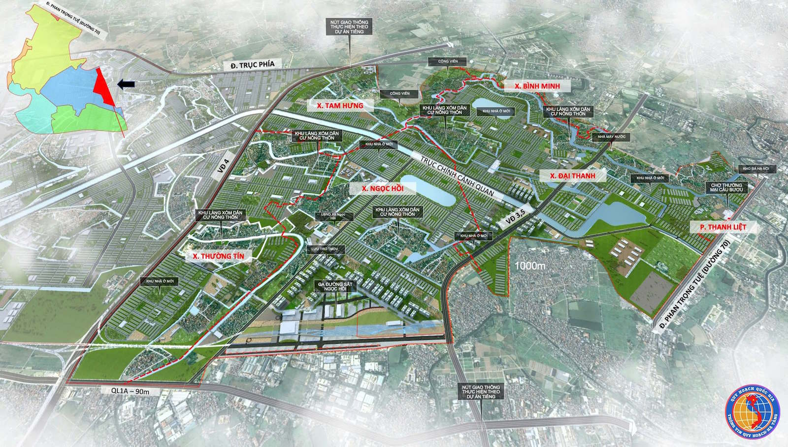 Phối cảnh khu A dự án khu đô thị thể thao Vinhomes Olympic Ngọc Hồi Hà Nội